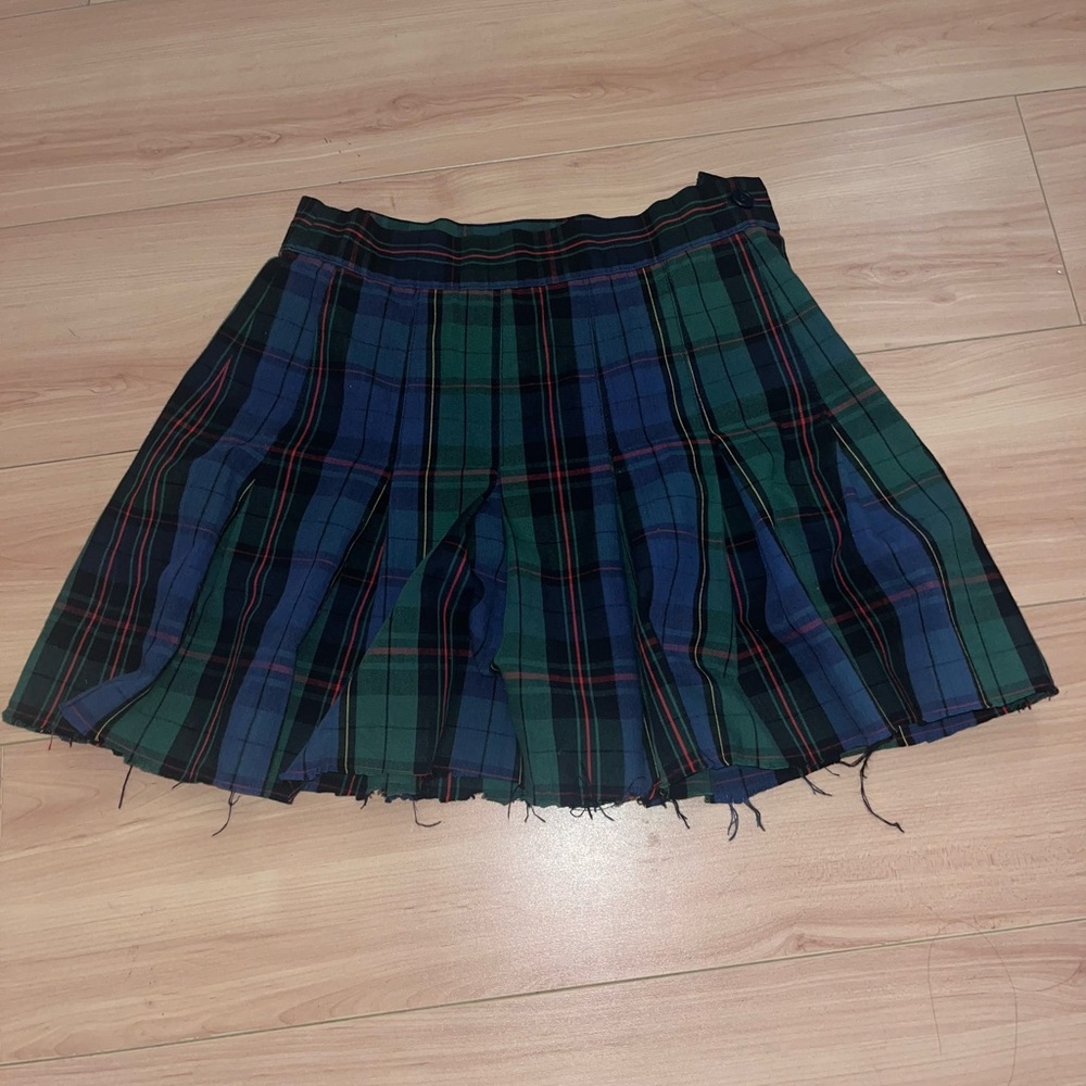 Plaid micro tennis skirt